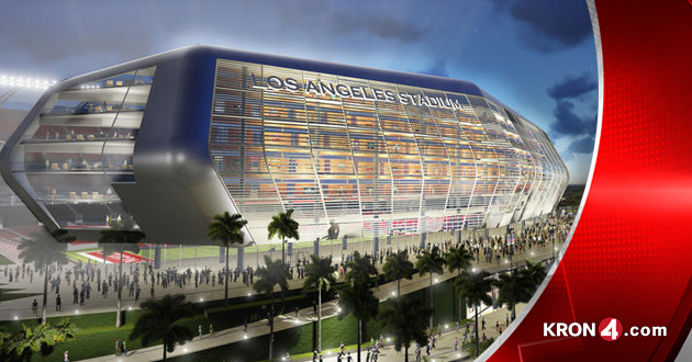 A rendering of the new NFL football stadium proposed for Carson by the owners of the San Diego Chargers and Oakland Raiders. (Manica Architectu_119514