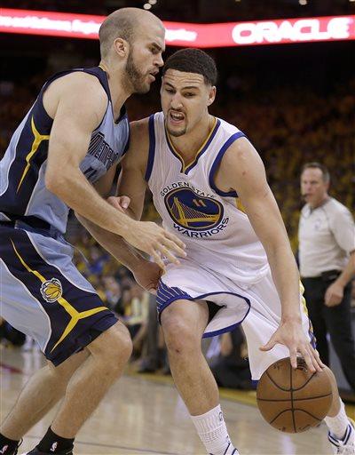 Klay Thompson, Nick Calathes_160127