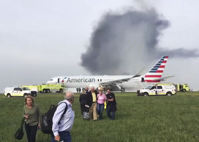 American Airlines plane fire_442957