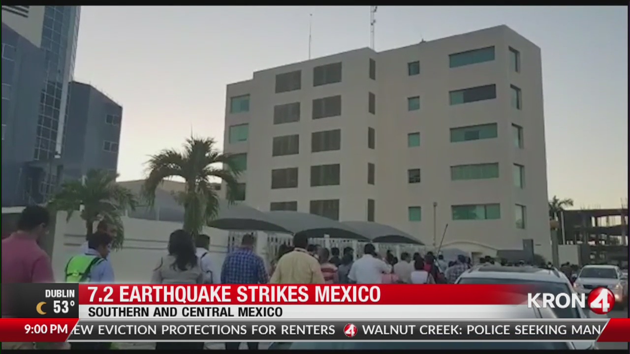 VIDEO: Powerful 7.2 earthquake shakes buildings in Mexico City